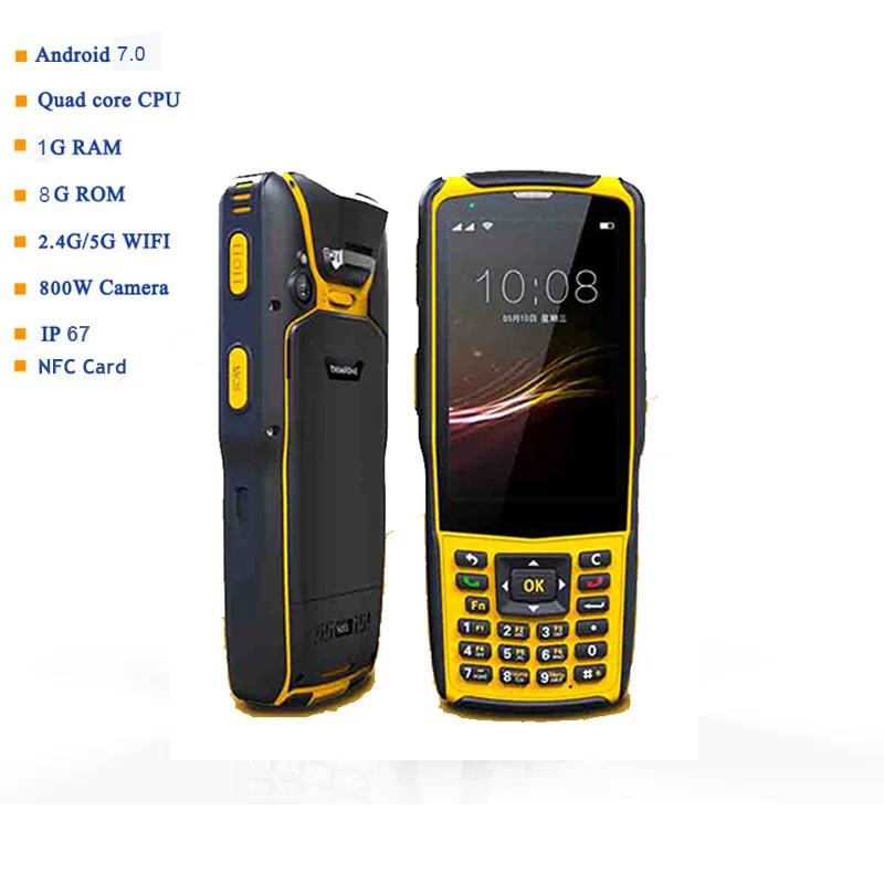 

S5 Model IP67 Industrial Android 7.0 Handheld PDA Qr Code Scanner 1D 2D Barcode Reader for Logistics Warehouse