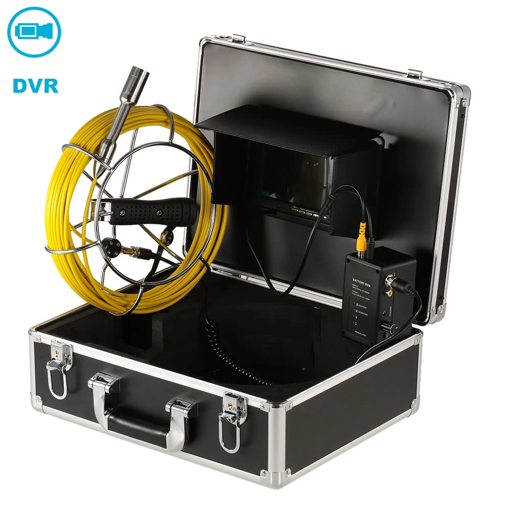 

Waterproof 1000TVL 23mm Lens Industrial Endoscope 20M Cable 7" LCD Handheld Drain Inspection Camera System With DVR Function