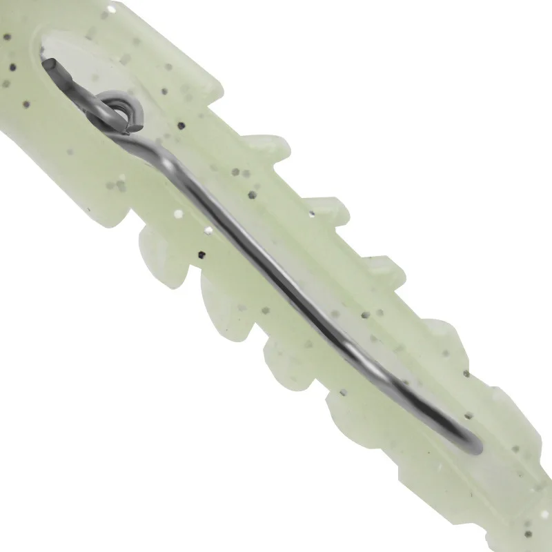 Hohe Qualität 2 Ersatz Köder Jigging Weichen Köder Angeln Lockt 8 cm 8,5g DIY Kopf Jig Fisch T schwanz Meer Bass Köder Angelgerät – Detail 4