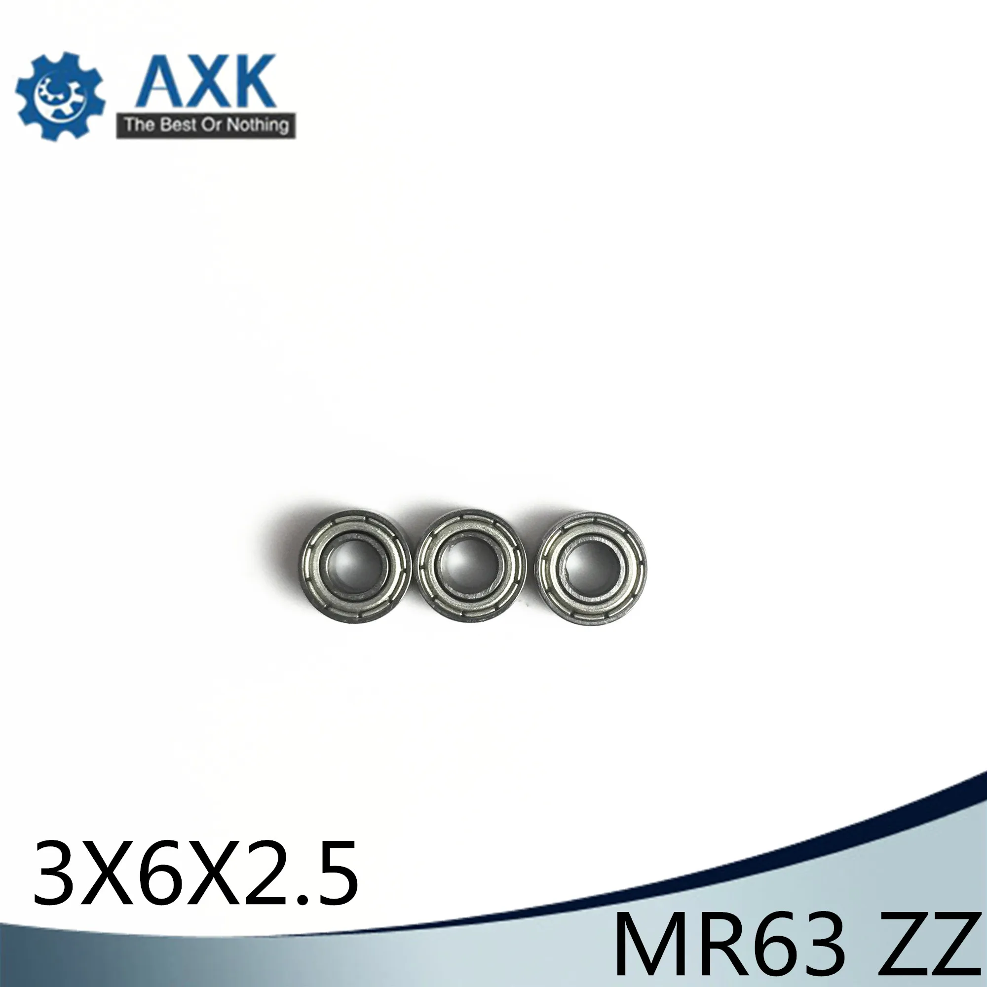 MR63 ZZ ABEC-1 (100PCS)  Miniature Ball Bearings 3X6X2.5mm L630ZZ