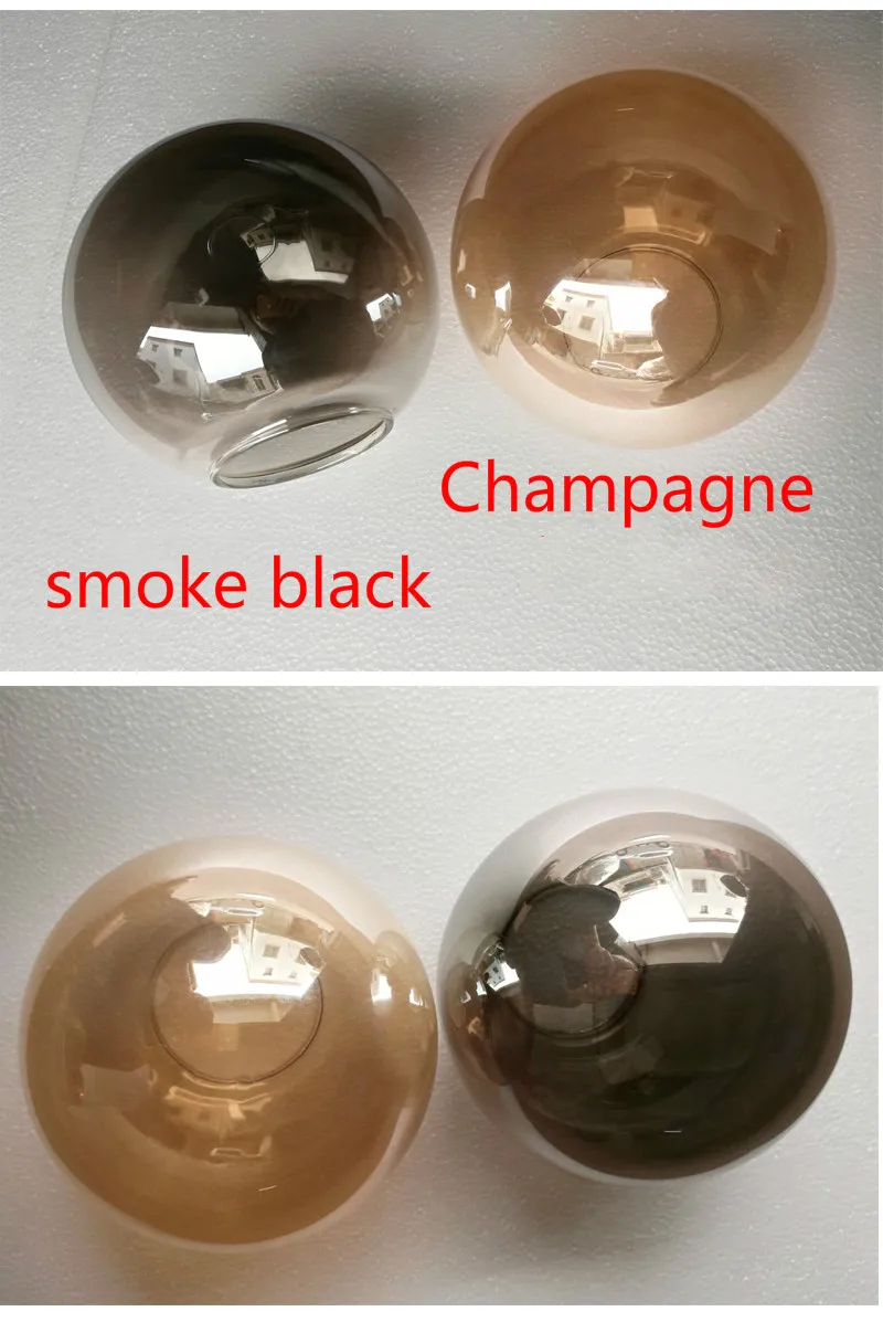 Decoración Para sala de estar lámparas colgantes negras lámpara de bola de cristal de humo lámpara de escalera para villa G4 Luz de escalera led accesorios de decoración de hotel candelabros decorativos de velas cocina