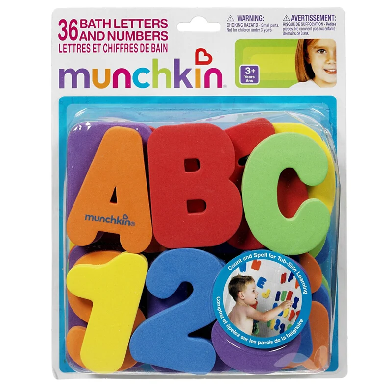 EVA 3D Puzzles Bath Foam Letters and Numbers 36Pcs English Alphabet Letters 0-9 Digitals Toys for Children Stick to the Tub Wall