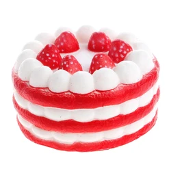 Jumbo di Simulazione Fragola Torta Di Compleanno DELL'UNITÀ di ELABORAZIONE Squishy Lento Aumento Divertente Spremere Guarigione Giocattolo Alleviare Lo Stress Giocattoli 11*11*7 CENTIMETRI