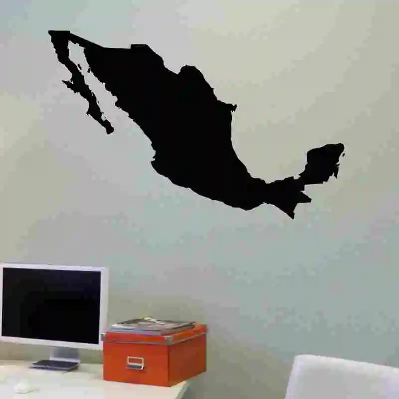 Mexico Map Sticker Decal Posters Vinyl Wall Decals Pegatina Quadro Parede Decor Mural Map 081 Mexico Map Sticker