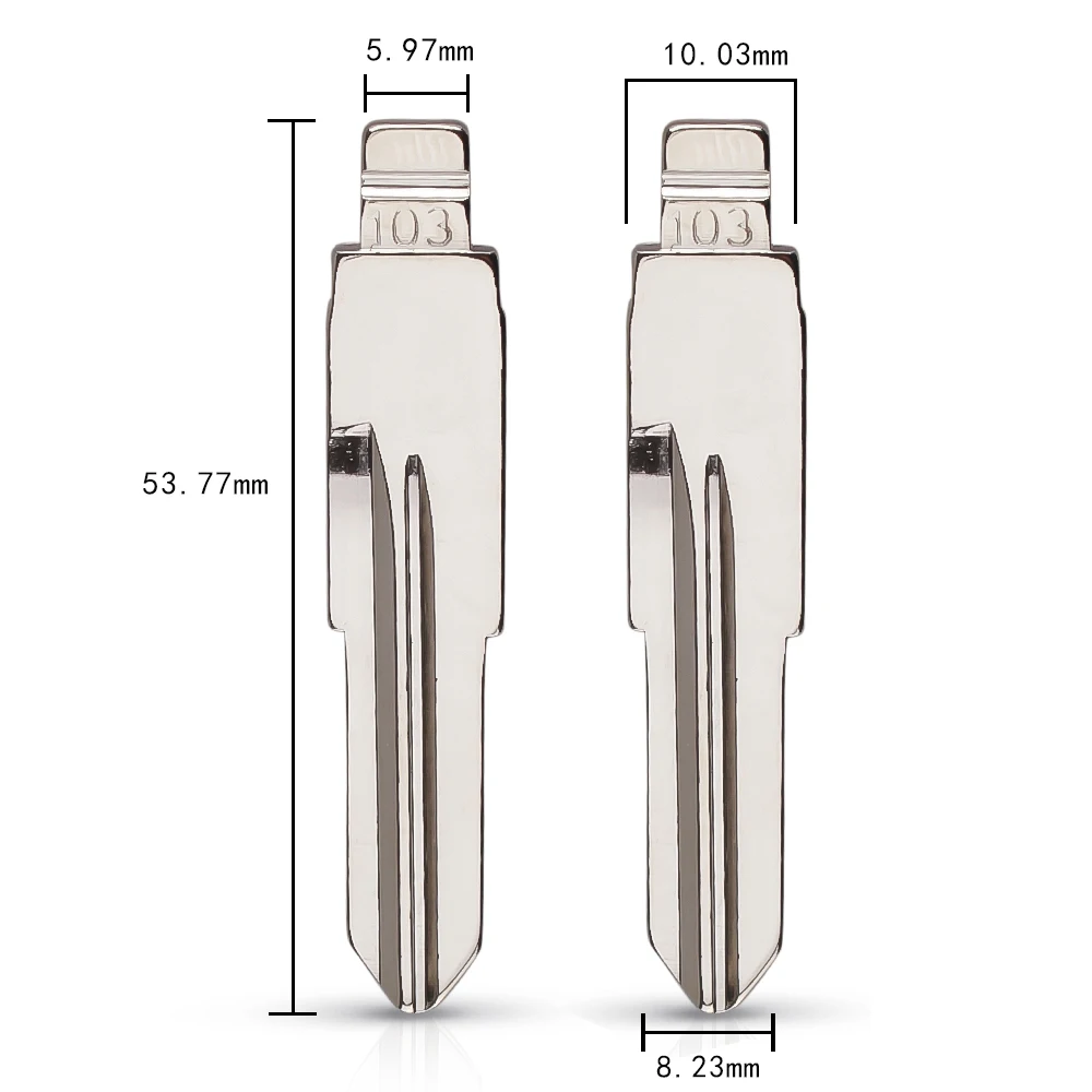KEYYOU Middle Slot NO.103 Car Remote Key Blade For Old MG 3 Modified Flip Remote Key Shell Blade Repacemet