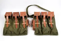 Cosplay  German MP44 STG 44 Ammo Mag Pouch Canvans&Leather Green