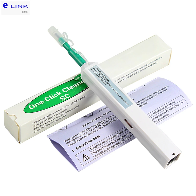 

Fiber Cleaner 2.5mm One Click Cleaning Pen for fibre optic connector SC FC ST Universal Connector ftth tools Free shipping ELINK