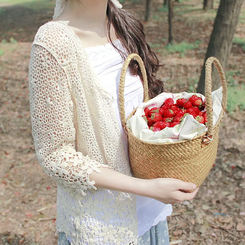 Japanese style mori girl lace cardigan women 2020 fashion floral hollow-out crochet lace tops women summer cardigan renda