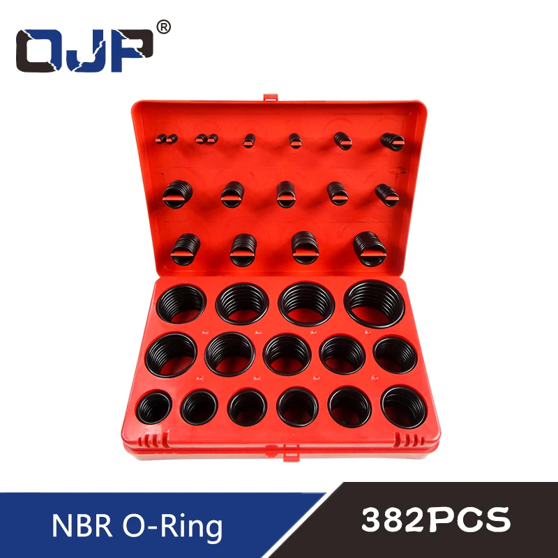 Black Rubber Ring 30Size Nitrile O ring Seal Washer Sealing NBR O-ring Gasket Red/Blue/Yellow Assortment Set Kit Box-.-