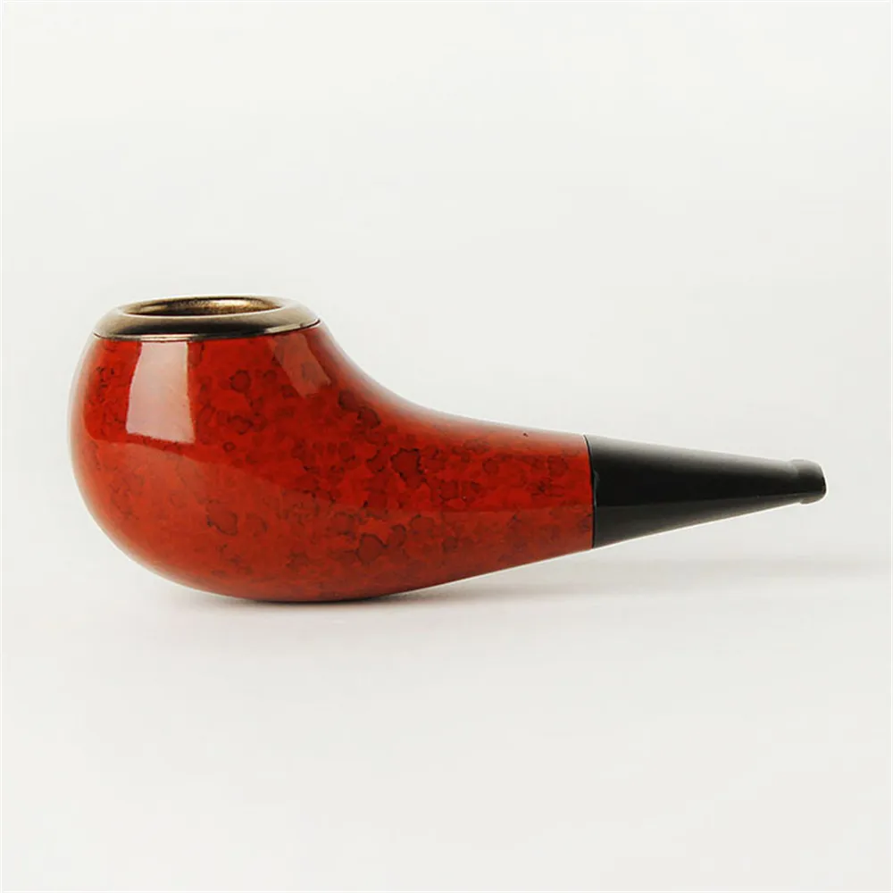 Pipes Cigar Cigarette Vintage wooden Durable Tobacco New Black Smoking Pipe With metal filter Hanyan bucket with short handle