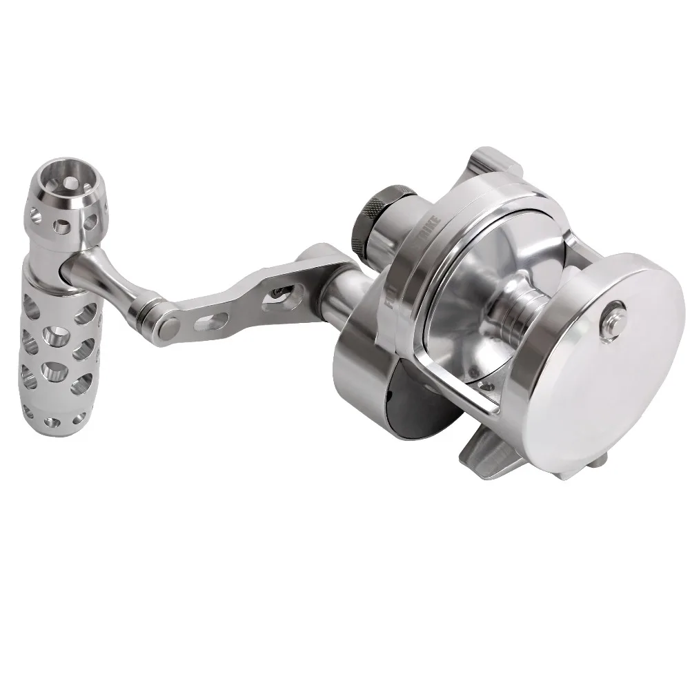 Carrete pesca agua salada dos velocidades jigging arrastre palanca CNC - imagen 3