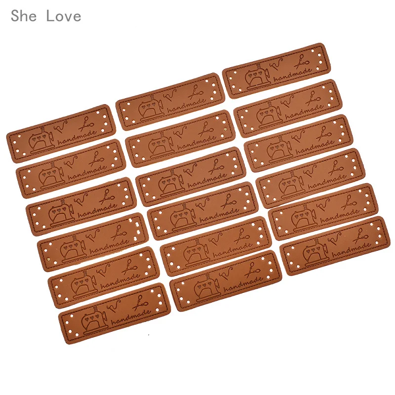 Chzimade 50Pcs/lot Handmade Leather Sewing Garment Labels Household Textile Labels Tags Patchwork Apparel Accessories