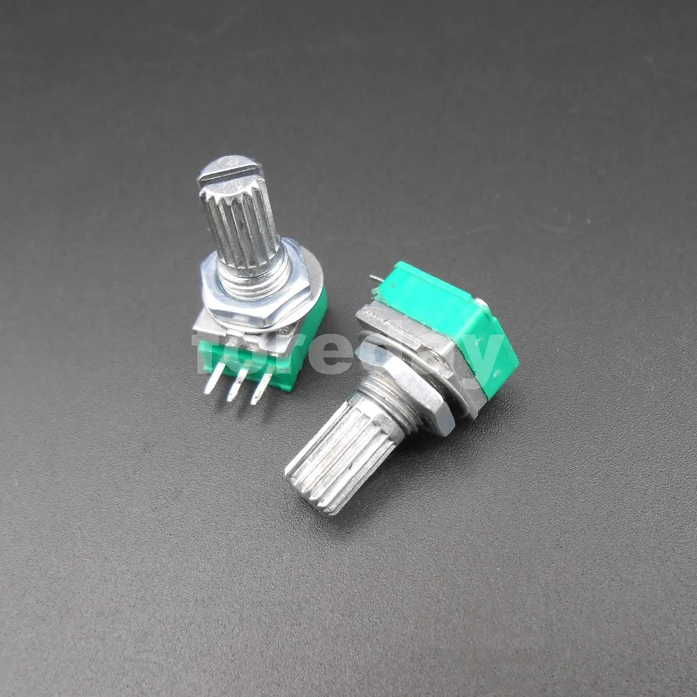 10-500PCS NEW RK097N Audio Amplifier Sealed Potentiometer 3 Pins B 5K 10K 20K 50K 100K ohm 3P B5K B10K B20K 50K B100K *FD733-737
