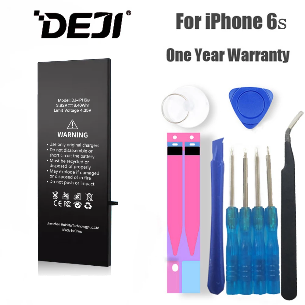 DEJI Battery For iPhone 6S/6GS With Repair High Capacity Real 2200mAh Mobile phone Original Lithium Batteries Replacement