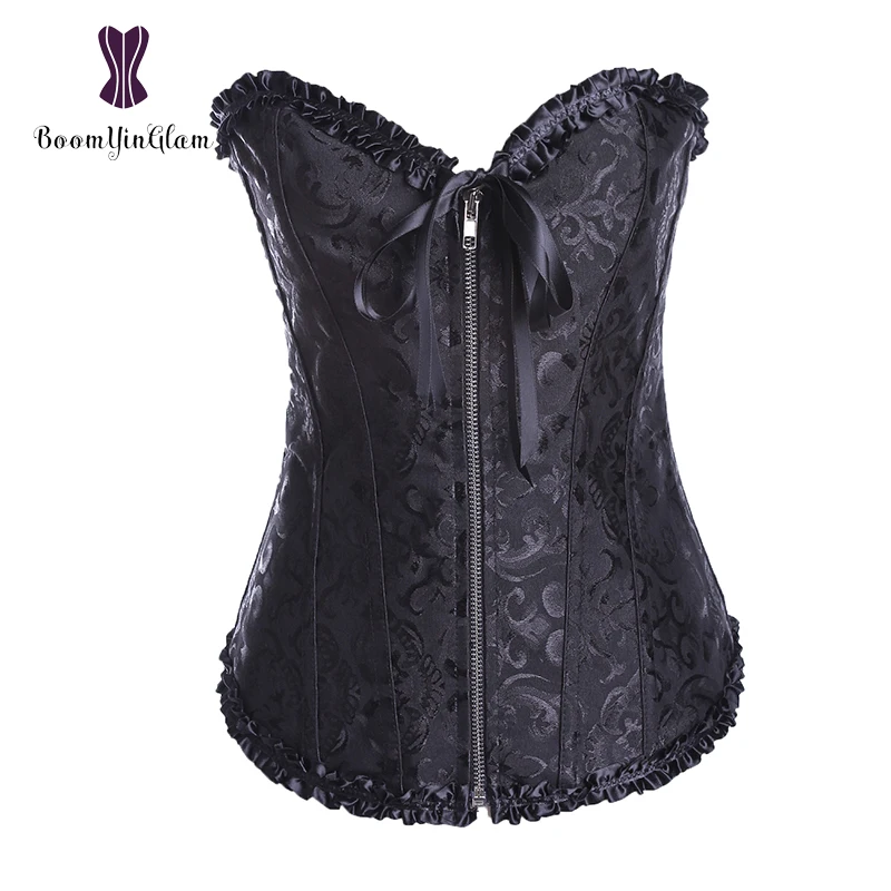 

Wholesale bow Corset Intimates Everyday Slimming Shapewear corset Bodysuit modeladora front zipper corsets and bustiers 819#