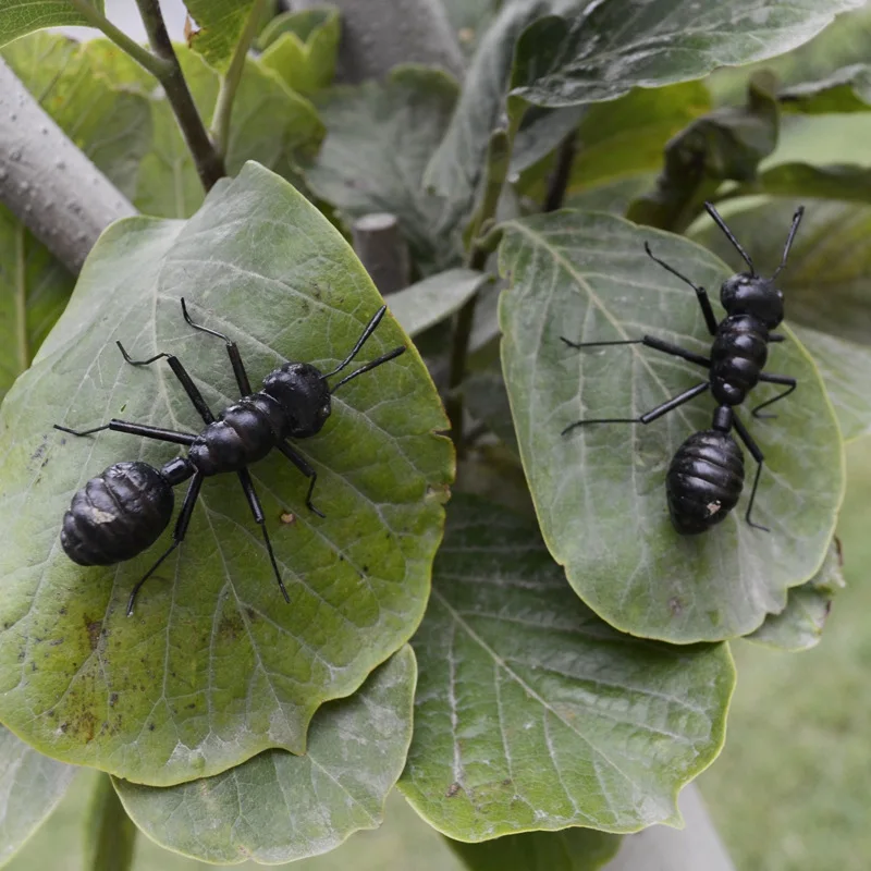 Jouets de simulation de fourmis, modèle réaliste spécial, jouet d'insecte, aides pédagogiques de pépinière, décoration de jardin, aimant de réfrigérateur, 2 pièces