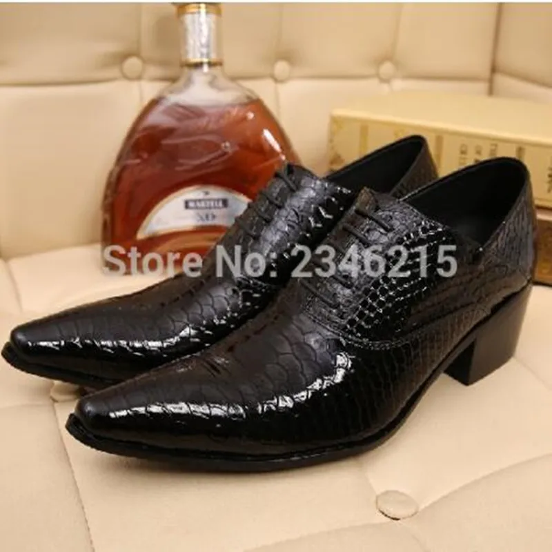 

Sapato social masculino leather shoes men snake print pointed toe mens shoes high heels oxford dress wedding formal loafers