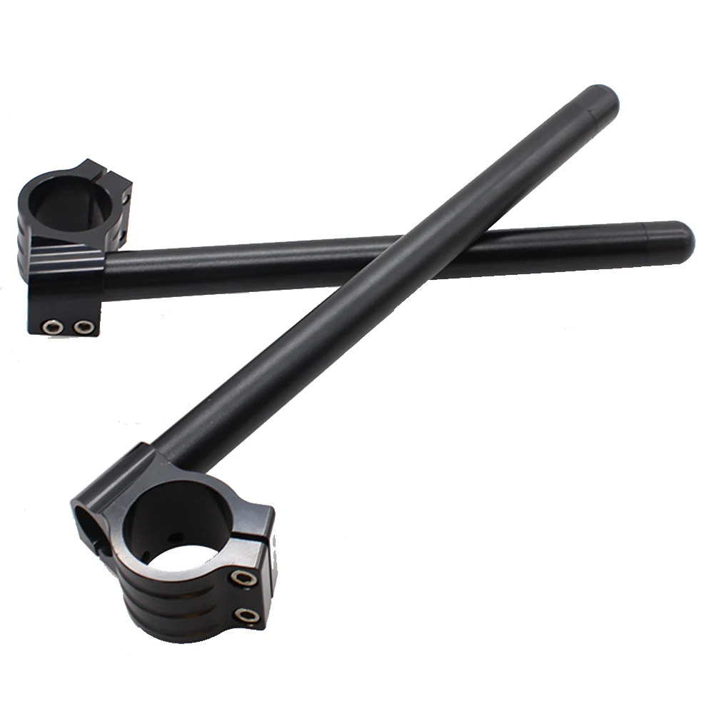 Black Motorcycle CNC Clip-ons Clip Ons Handlebar Handle Bar Fork Tube Cafe Racer 31 33 35 36 37 38 39 41MM 43mm - 55mm Aluminum