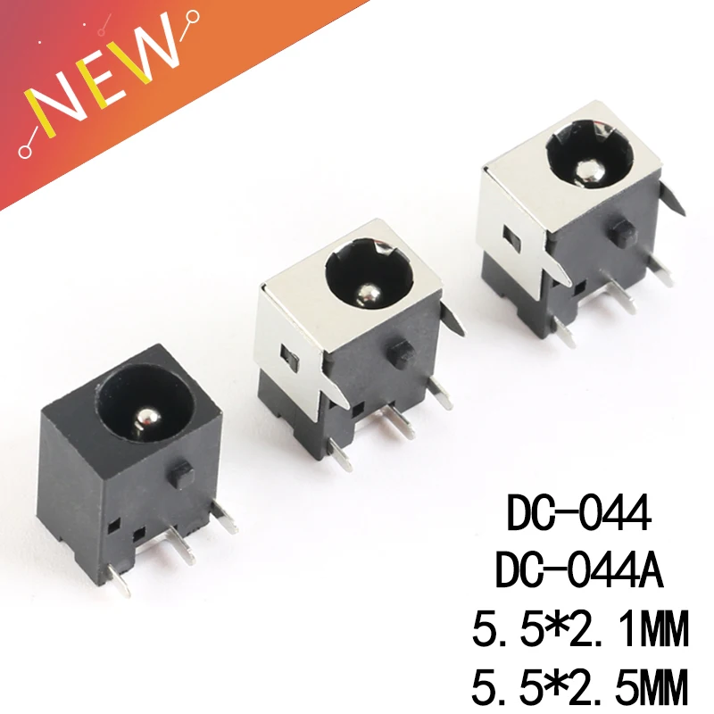 10Pcs DC30v DC-044A DC-044 DC Power Socket 5.5*2.1MM 5.5*2.5MM Used Into Notebook 5Pin/3Pin Power Socket DC044 copper