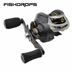 Fishdrops Bait Casting Reel Fishing Reels Baitcasting Gear Ratio 7.0:1 Double Brake System Saltwater Baitcast Reels