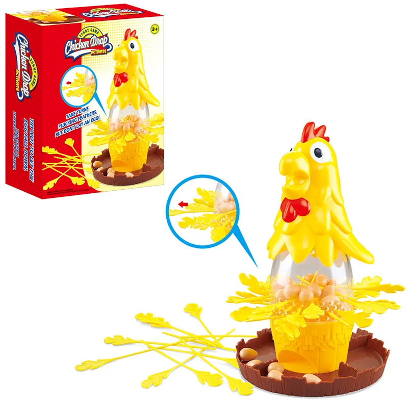 

[Funny] Chicken Drop Board Game take turns plucking feathers from the Chicken without Releasing the Eggs Family parent-child Toy