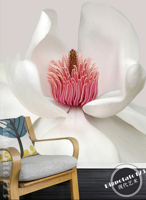 

Custom 3D large mural,beautiful and fresh white flowers blooming flowers ,living room TV wall bedroom wallpaper