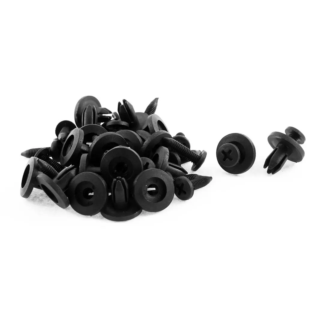 AUTO -20 pcs 8mm x 20mm Car Buckle Black Seal Clips