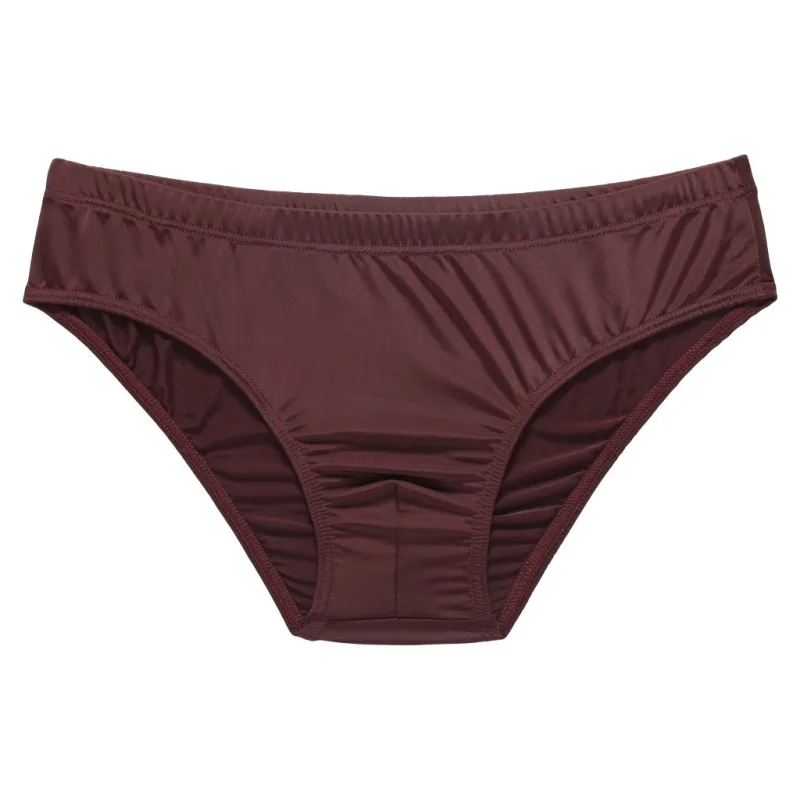 Ice Silk Solid Simple Style Mens Briefs Low Waist Thin Breathable Man Underwear Sexy Seamless U Pouch Translucent Calzoncillos image 5