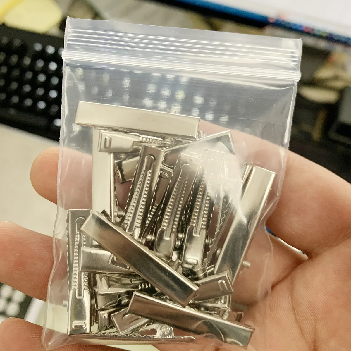 20/50 Stück 30/40/45/55/75/100 mm flache Metall-Einzelzinken-Alligator-Haarnadel-Clip-Basis für DIY-Haarspangen, Schmuckherstellung, Zubehör – Detail 9
