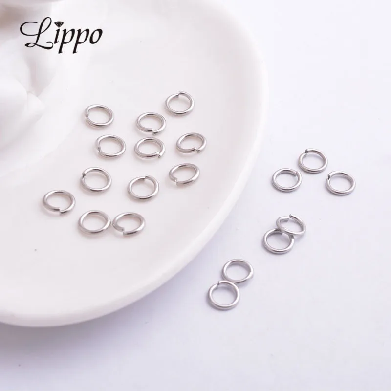 50pcs Thickness 1mm Stainless Steel Open Jump Ring &Split Rings C rings Jewelry findings