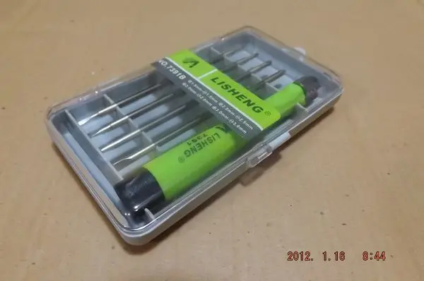 wholesale/retail alloy steel 5 in 1 phillips slotted 1.5 2.0 2.5 3.0 mini precision screwdriver long bits set NO.7391B