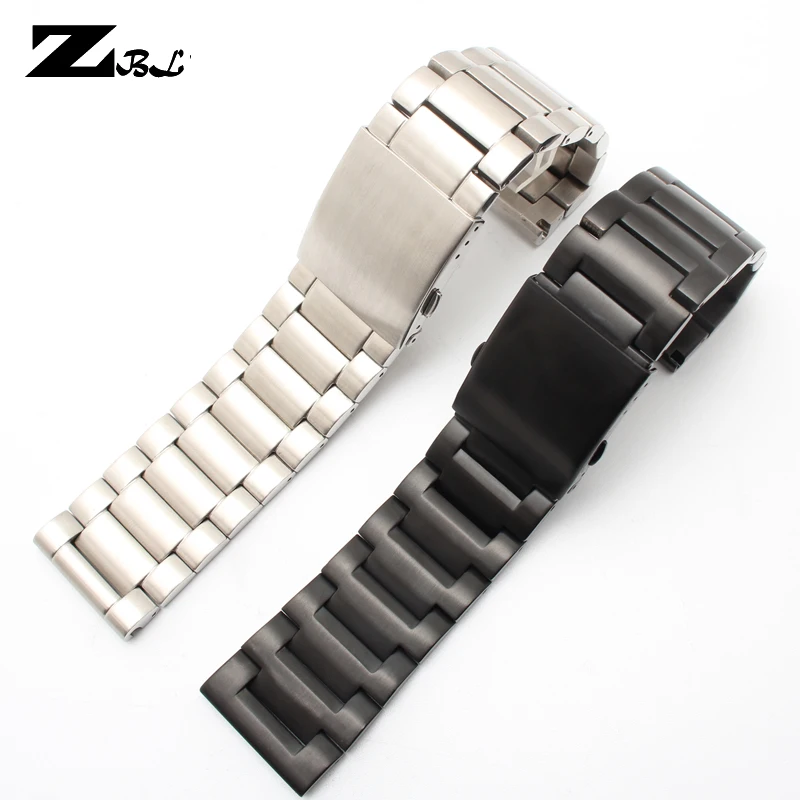 Gold Color Stainless steel watchband 22mm 24mm 26mm 28mm men\'s solid metal bracelet for diesel DZ7333 DZ4344 watches band