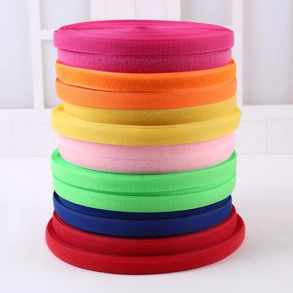 20mm 1*1m Paar Bunte Klebe Aufkleber Haken Schleife Verschluss Farbe Band Kabel Krawatten Nähen DIY Zubehör verschluss Magie