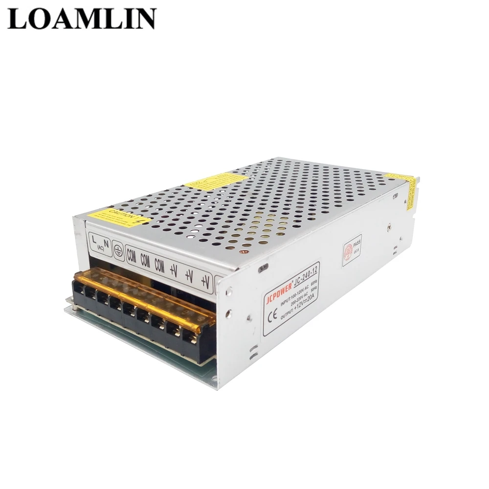 Led Strip 12V Power Supply Transformer 1A/2A/3A/5A/6.5A/8.5A/10A/12.5A/15A/16.5A/20A/25A/30A/40A/50A/60A Led Driver