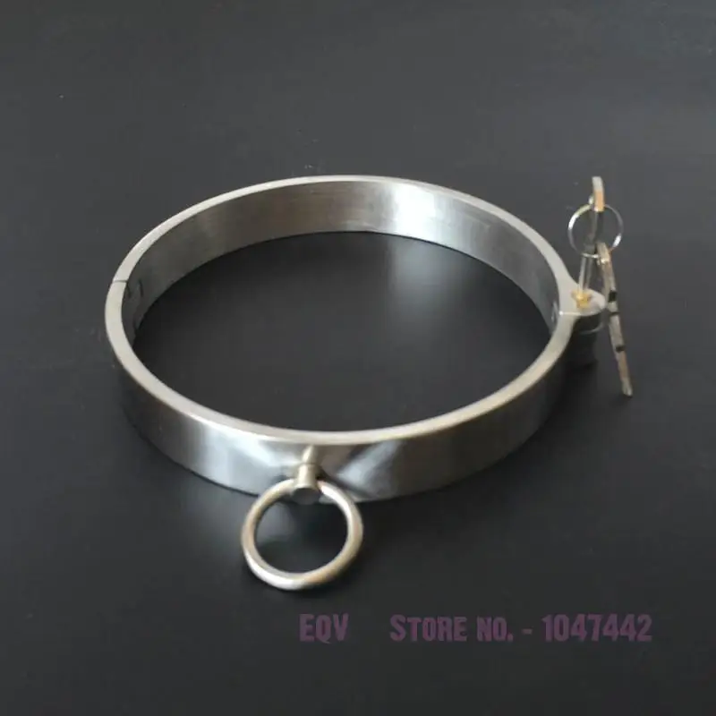 Lockable Collar BDSM 304 Stainless Steel Slave Collar Restraints Choking Ring Slave Bdsm Necklace Bondage Sex Toys For Women Man