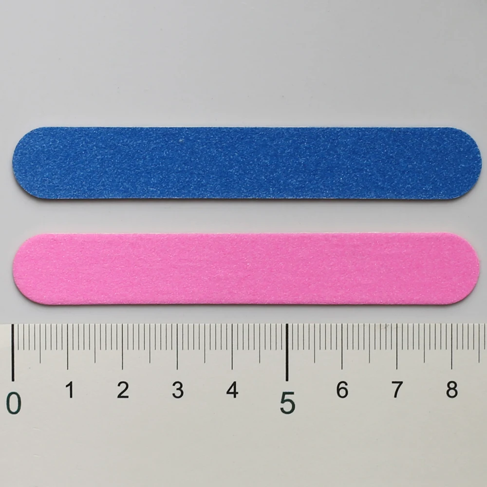 100pcs Explosive Nail Art Wholesale Sandpaper Nail Files  Drops Nail Polish Bars false Nail Tools Pink and Blue