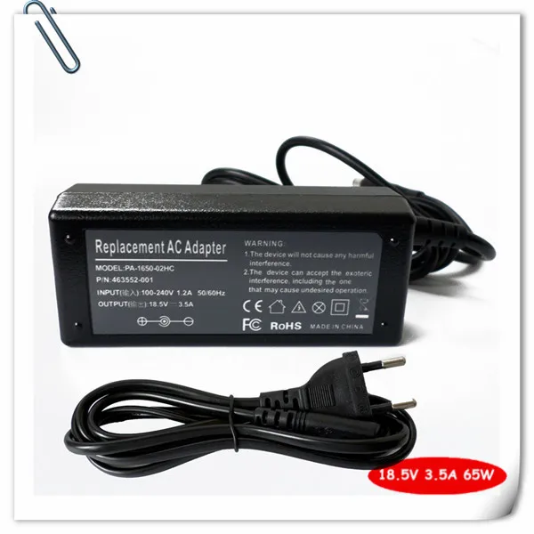 

65W Battery Charger AC adapter For hp Compaq presario CQ32 CQ35 CQ36 CQ61 CQ62 CQ65 CQ60Z CQ70 18.5V 3.5A Power Supply Cord