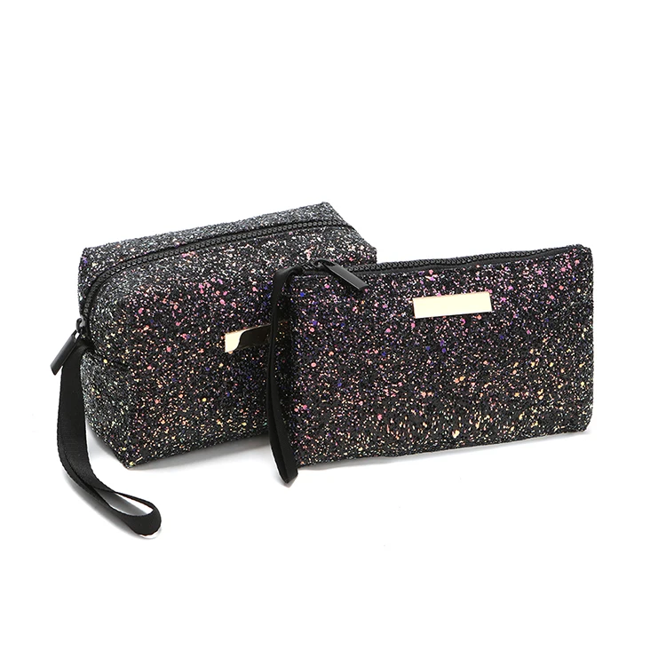 Women Fashion Handbags Mermaid Sequin Makeup Bag Reversible Double Color Glitter Cosmetic Bag Lazy Makeup Zipper Pouch