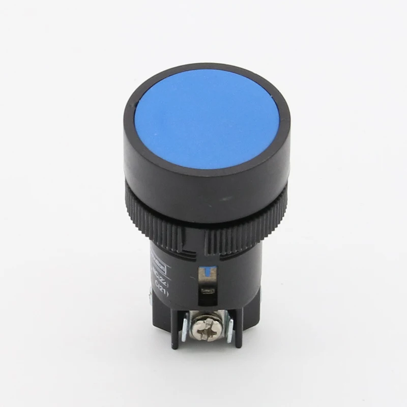 6pcs 22mm momentary Push button switch red green blue yellow black white normal open + normal close
