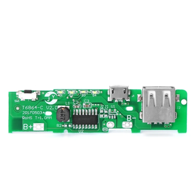 USB 5V 2A Mobile Phone Power Bank Charger PCB Board Module For 18650 Battery