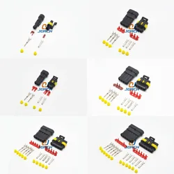 5 sets kits 1/2/3/6/5/6 pin Waterproof Wire Connector AMP Super sealed male female Electrical Plug