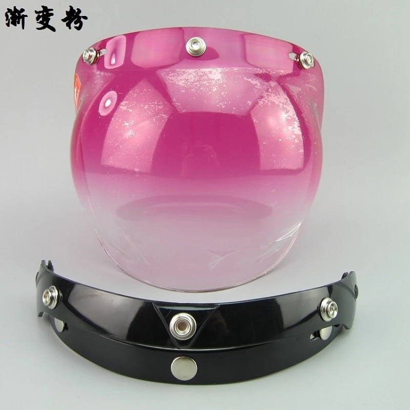 helmet bubble visor top quality open face motorcycle helmet visor 12 color available vintage helmet windshield shield image 6