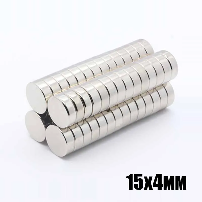 

100pcs 15x4 mm strong disc magnets 15x4 mm N35 neodymium magnets 15 * 4 mm Art Nouveau connection magnets NdFeB magnets