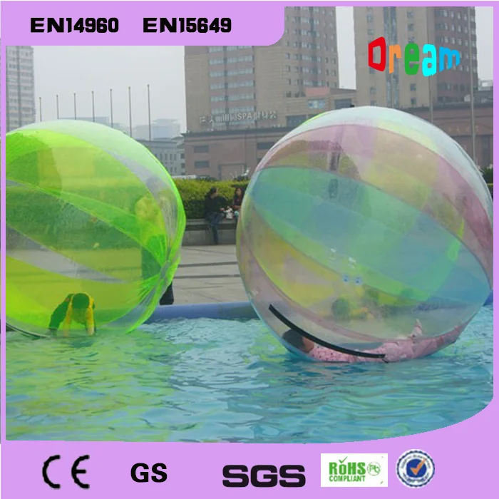 2 m transparenter aufblasbarer menschlicher Hamsterball, aufblasbarer Wasser-Walking-Ball, Zorb-Ball, aufblasbarer Wasserball