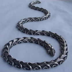 16-40'' vary length dragon link men/boy jewelry punk 316L stainless steel 2 kind wear method chain necklaces 1pc