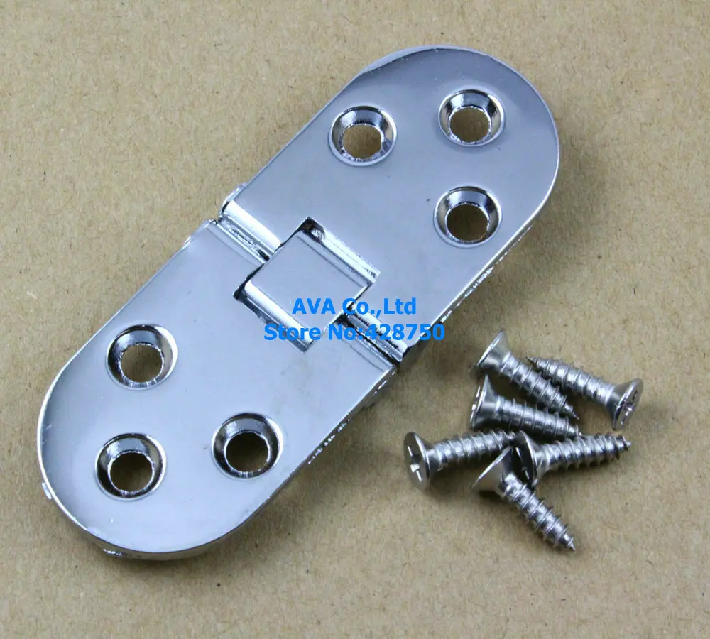 

4 Flip Hinge Folding Table Hinge Round Hinge 80x30mm with Screws