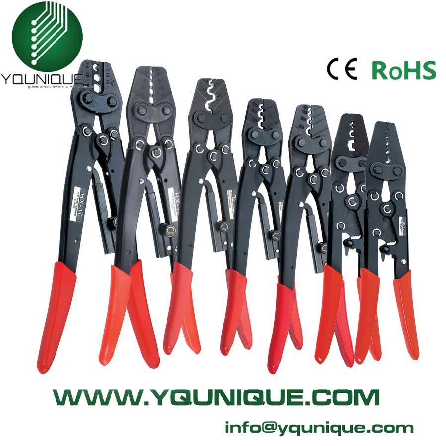 7 Sizes Of HS-16/6M/6L/8/14/HX-10/HX-16 Ratchet Bare Terminal Crimping Crimper Tools