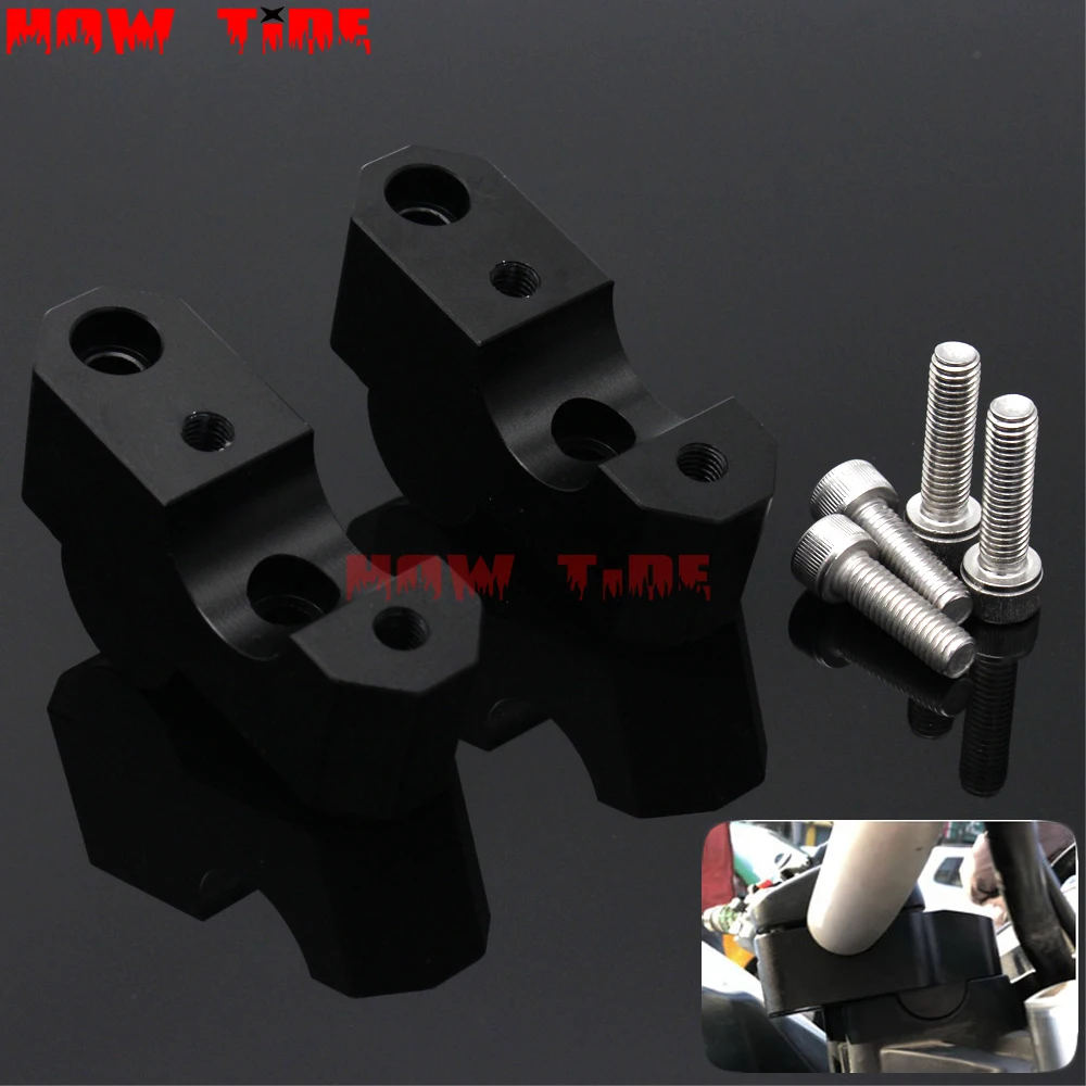 

CNC Machining Handlebar Risers Bar Clamp Extend Adapter With Bolts for Benelli TNT300 BN300 BN 300 BJ300