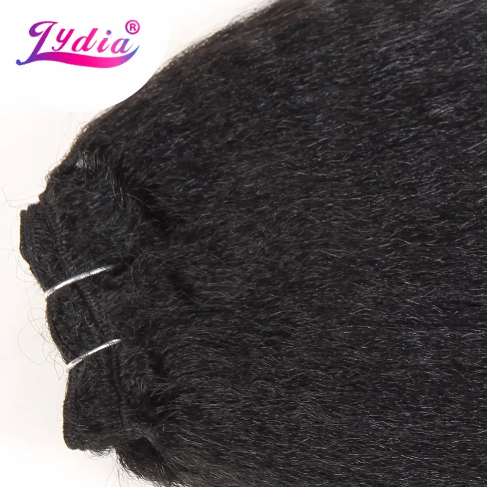 Lydia For Black Women Synthetic Hair Extension Short Kinky Straight Weaving Pure Color 10 Inch Hair Wave 1PCS/Pack Hair Bundle