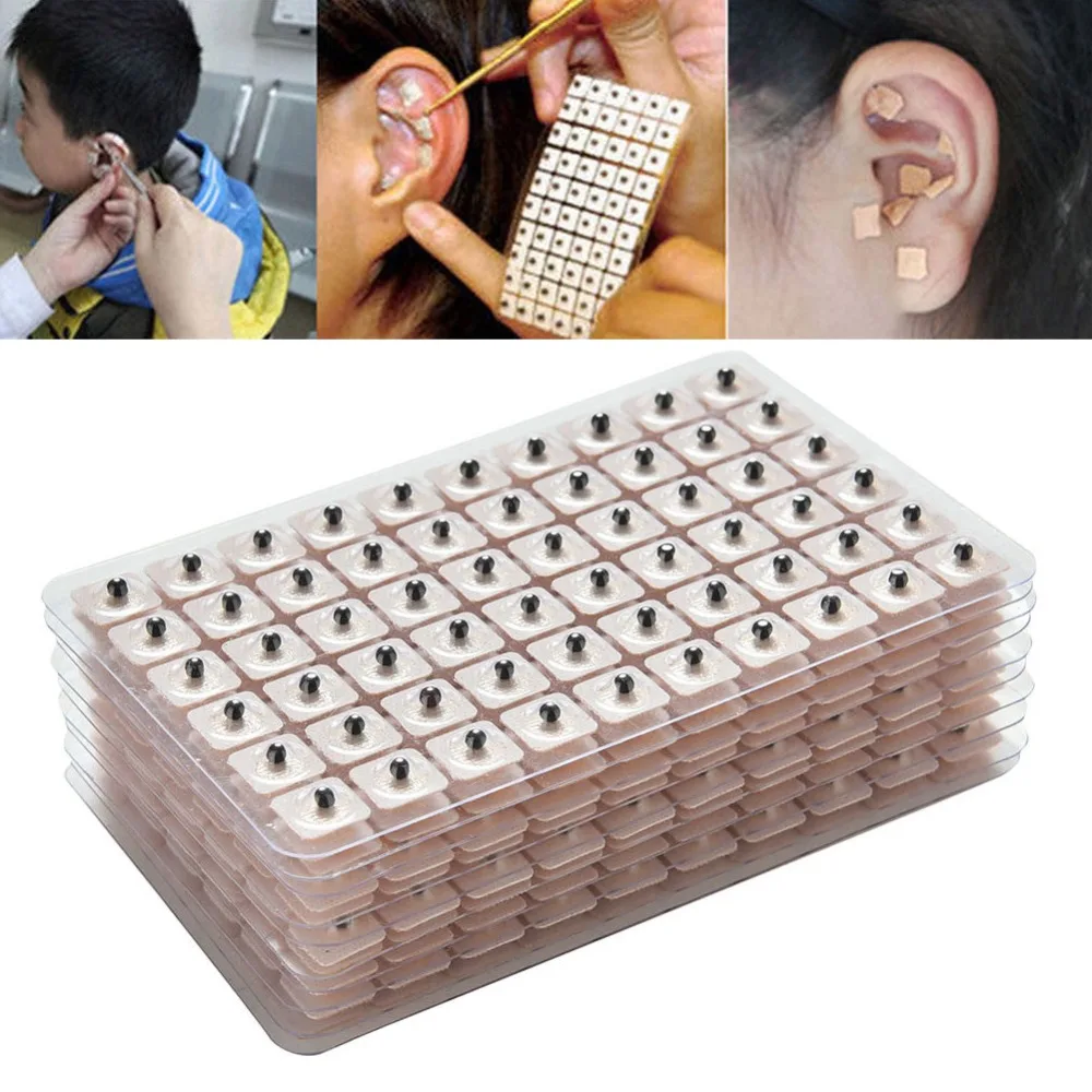 1 Bag/600 Pcs Disposable Ear Press Seeds Acupuncture Vaccaria Plaster Bean Massage